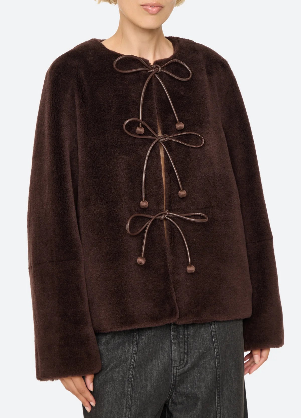Annie Long Sleeve Jacket BROWN