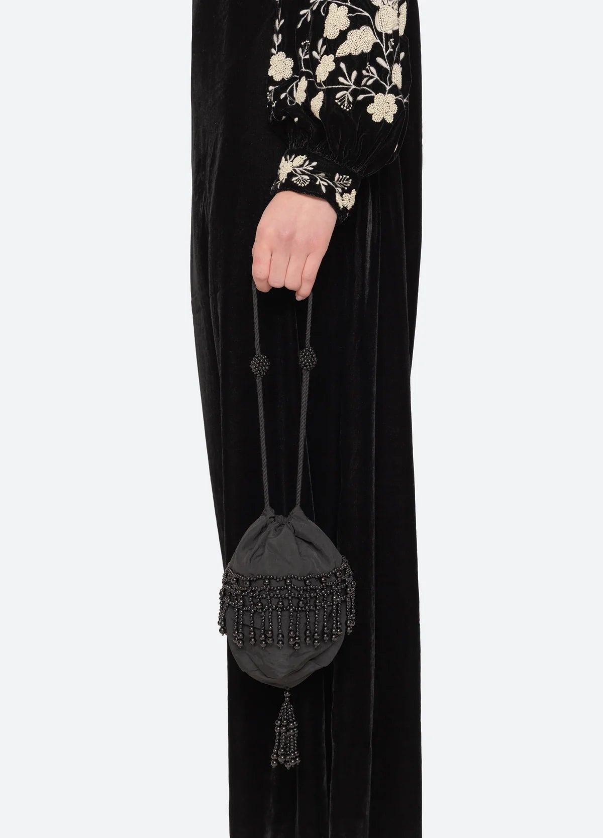 Carlotta Embroidered Pouch BLACK
