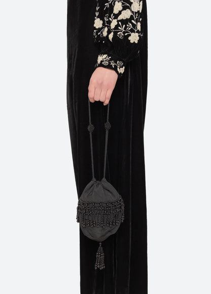 Carlotta Embroidered Pouch BLACK