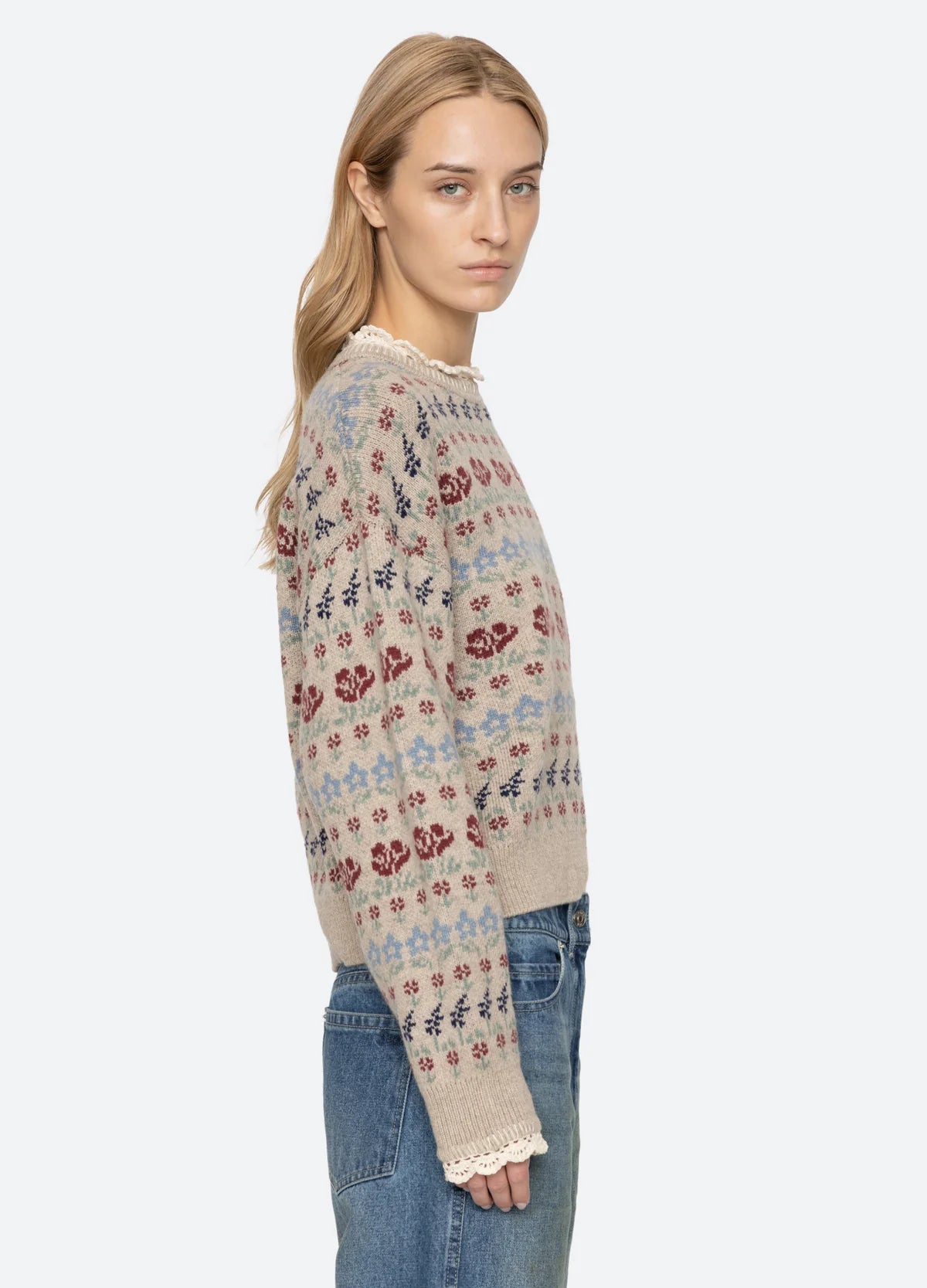 Preston Knit Crew Neck Sweater CREAM