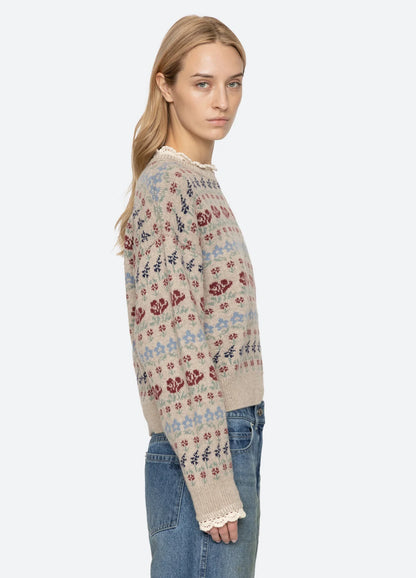 Preston Knit Crew Neck Sweater CREAM