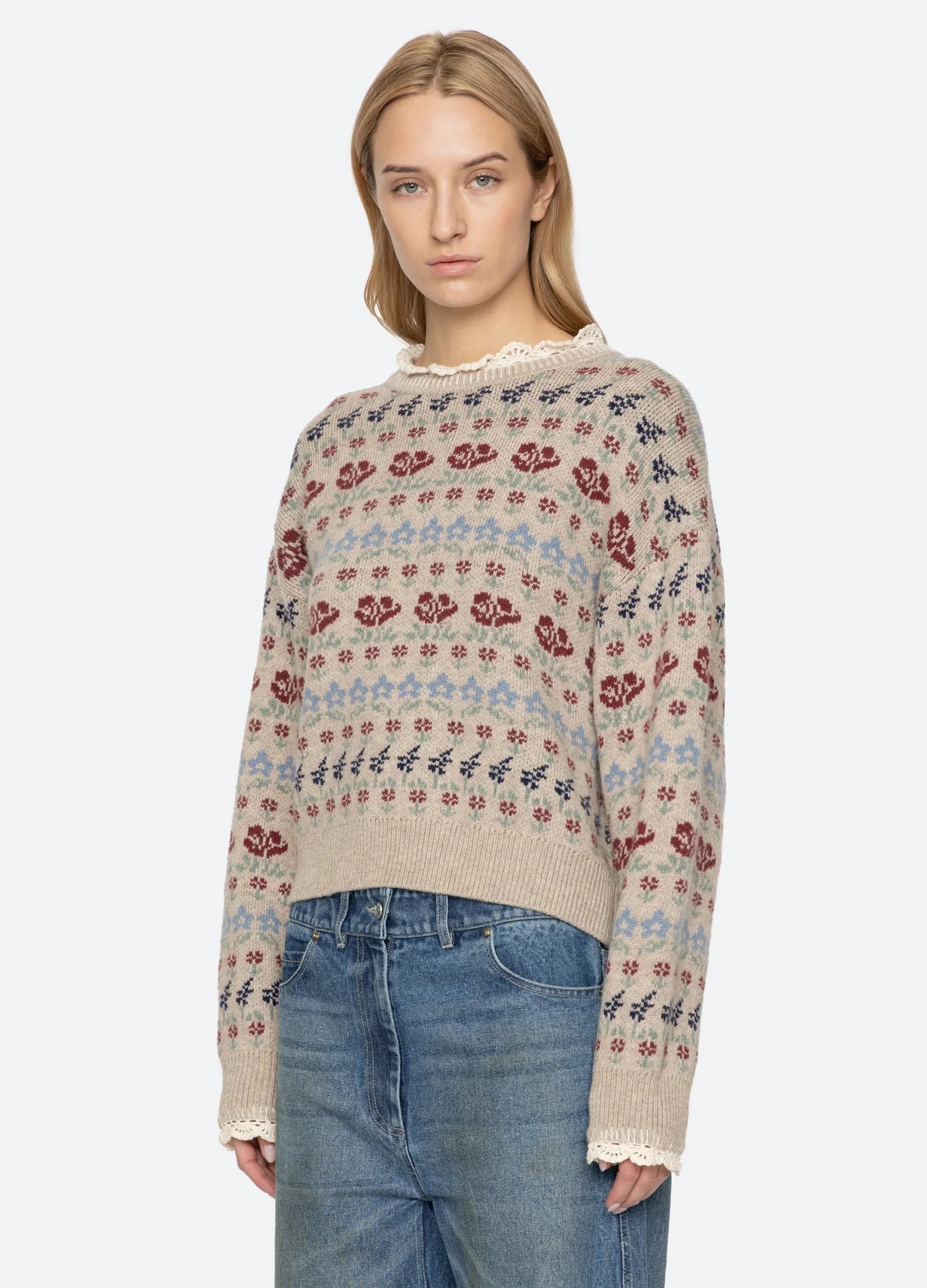 Preston Knit Crew Neck Sweater CREAM