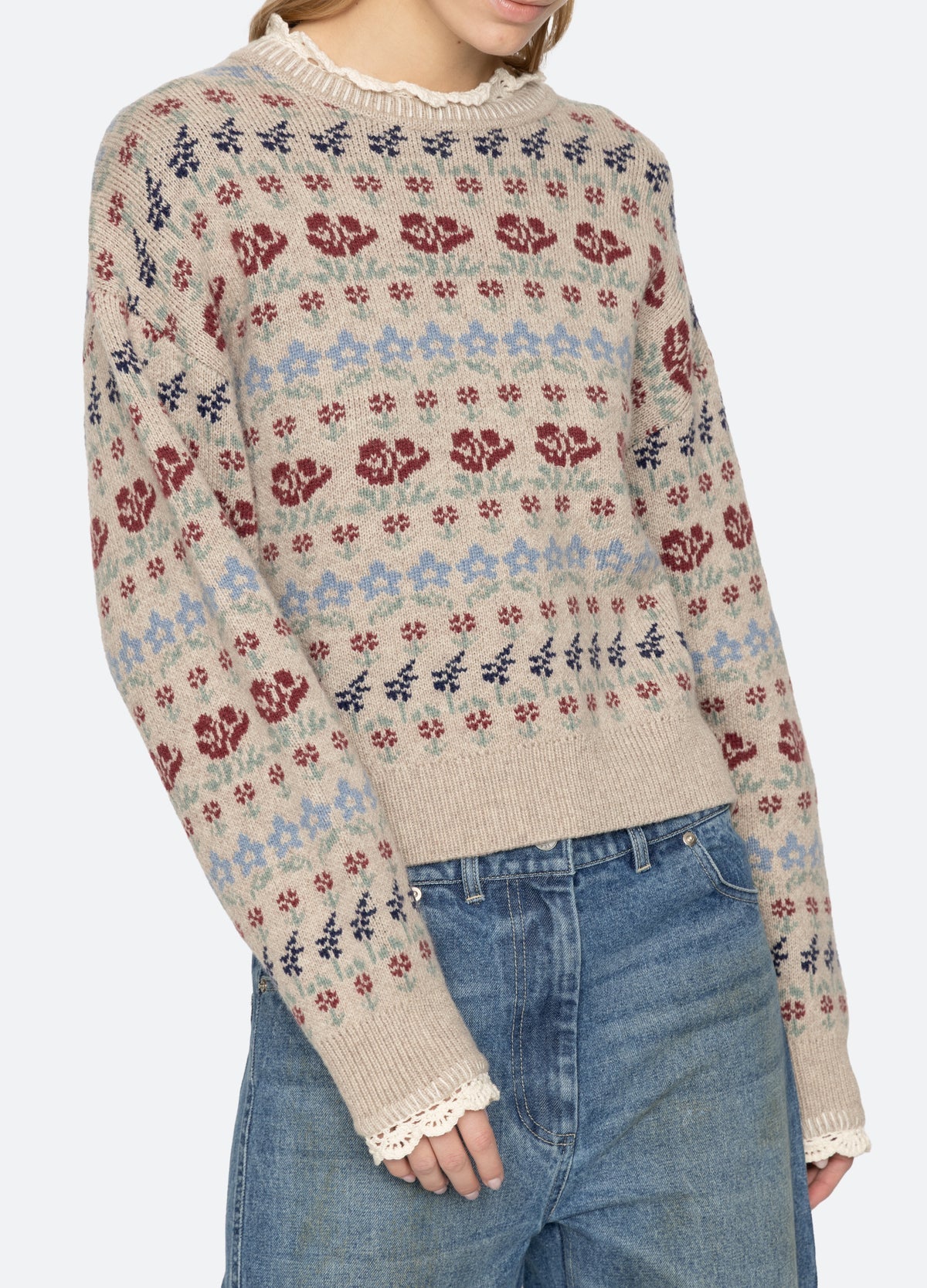 Preston Knit Crew Neck Sweater CREAM