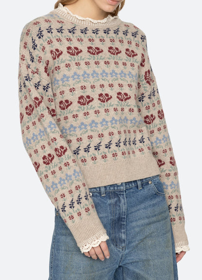 Preston Knit Crew Neck Sweater CREAM