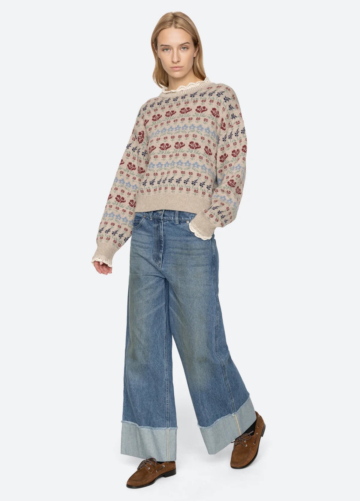 Preston Knit Crew Neck Sweater CREAM