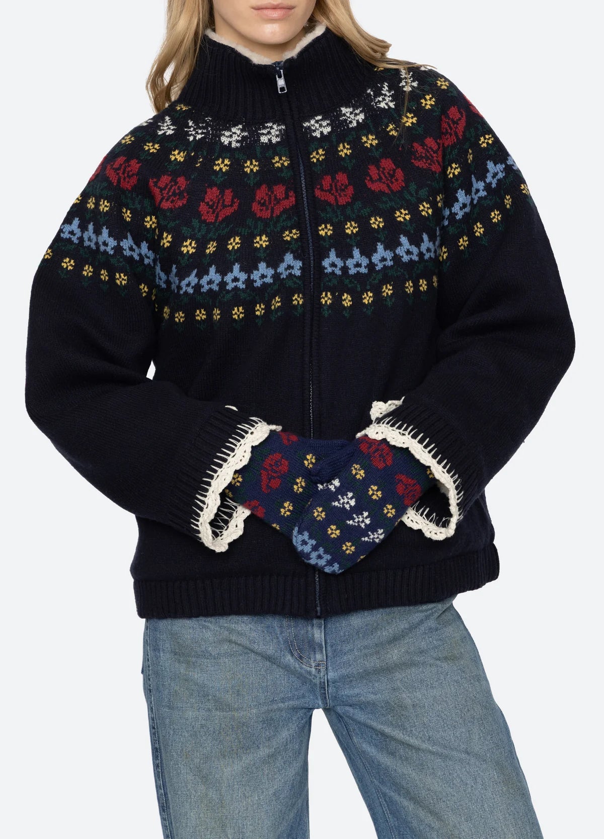 Preston Knit Mittens NAVY