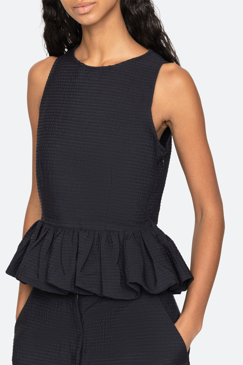Roni Solid Boat Neck Top