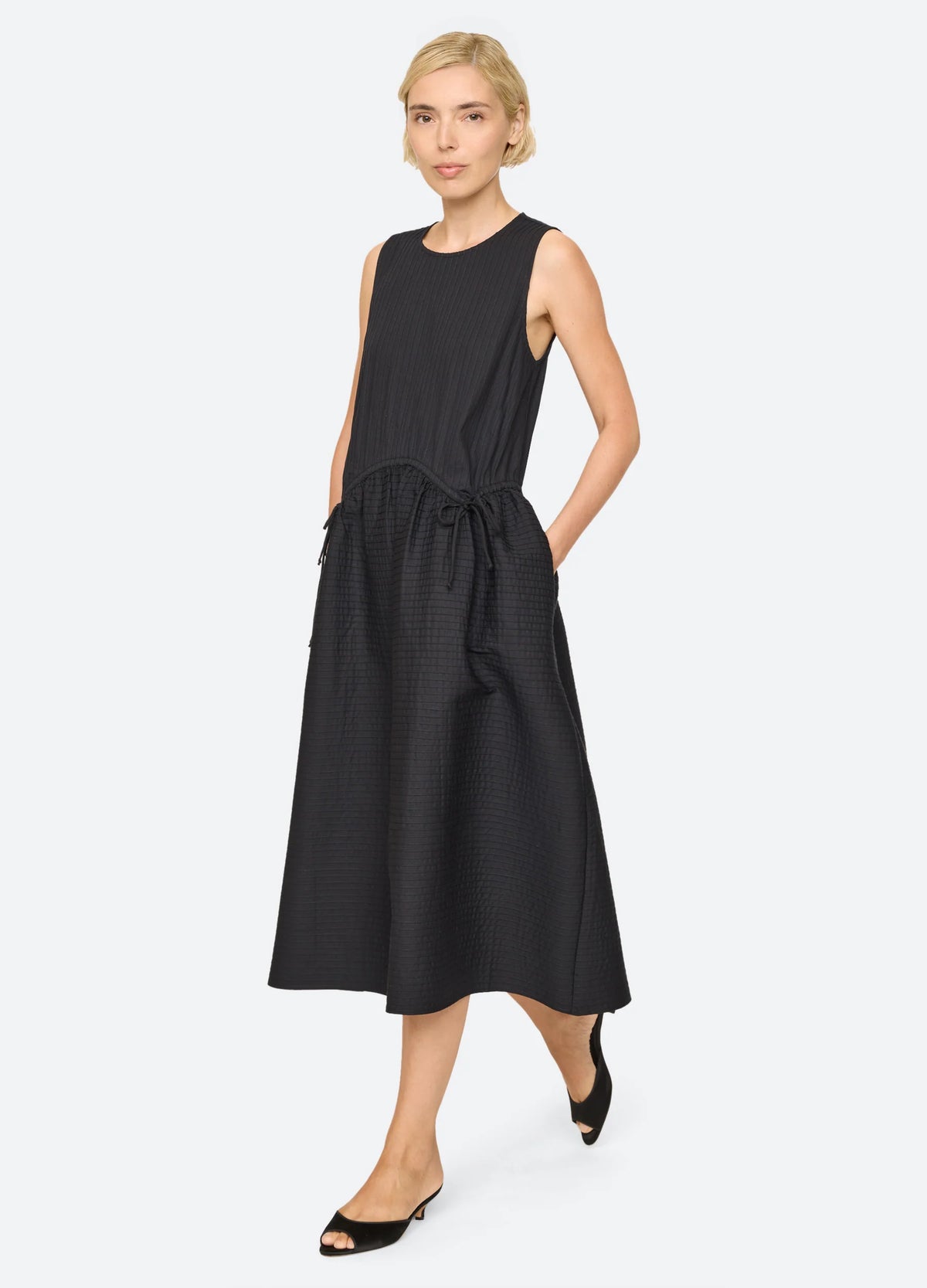 Roni Solid Sleeveless Dress