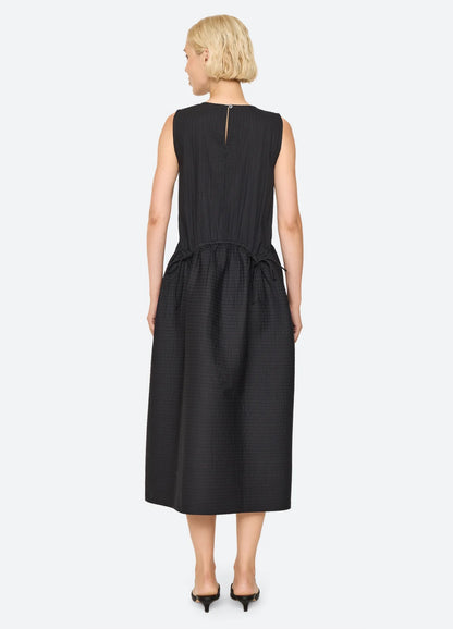 Roni Solid Sleeveless Dress BLACK