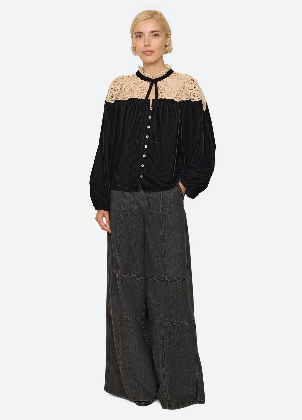 Shiloh Embroidered Long Sleeve Top