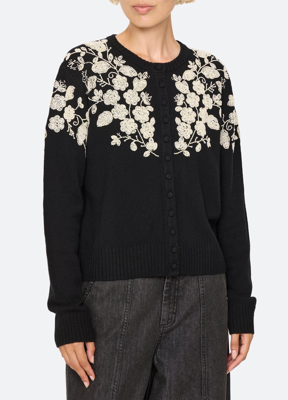 Shiloh Embroidered Long Sleeve Cardigan