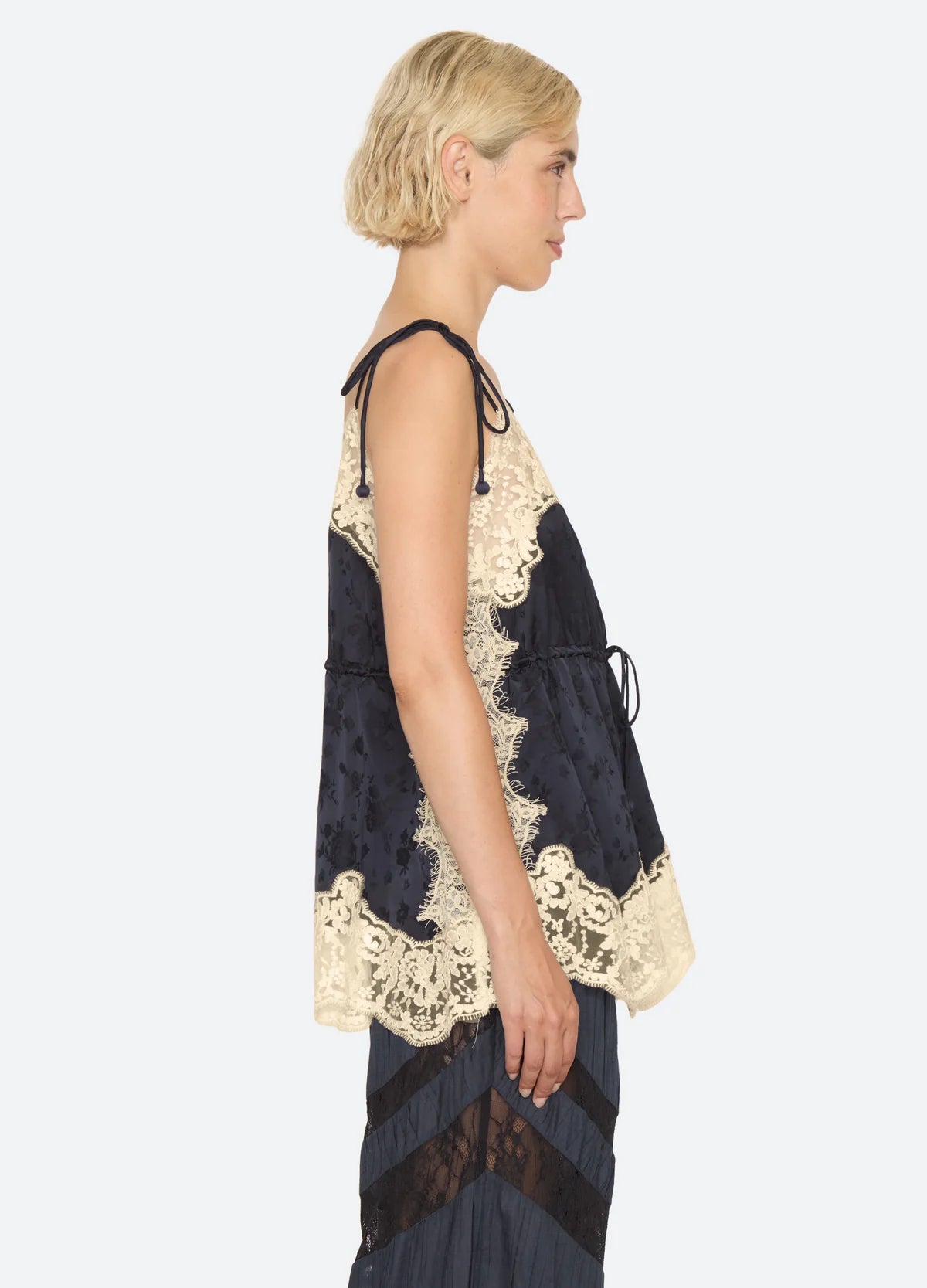Shay Lace Tie Camisole NAVY