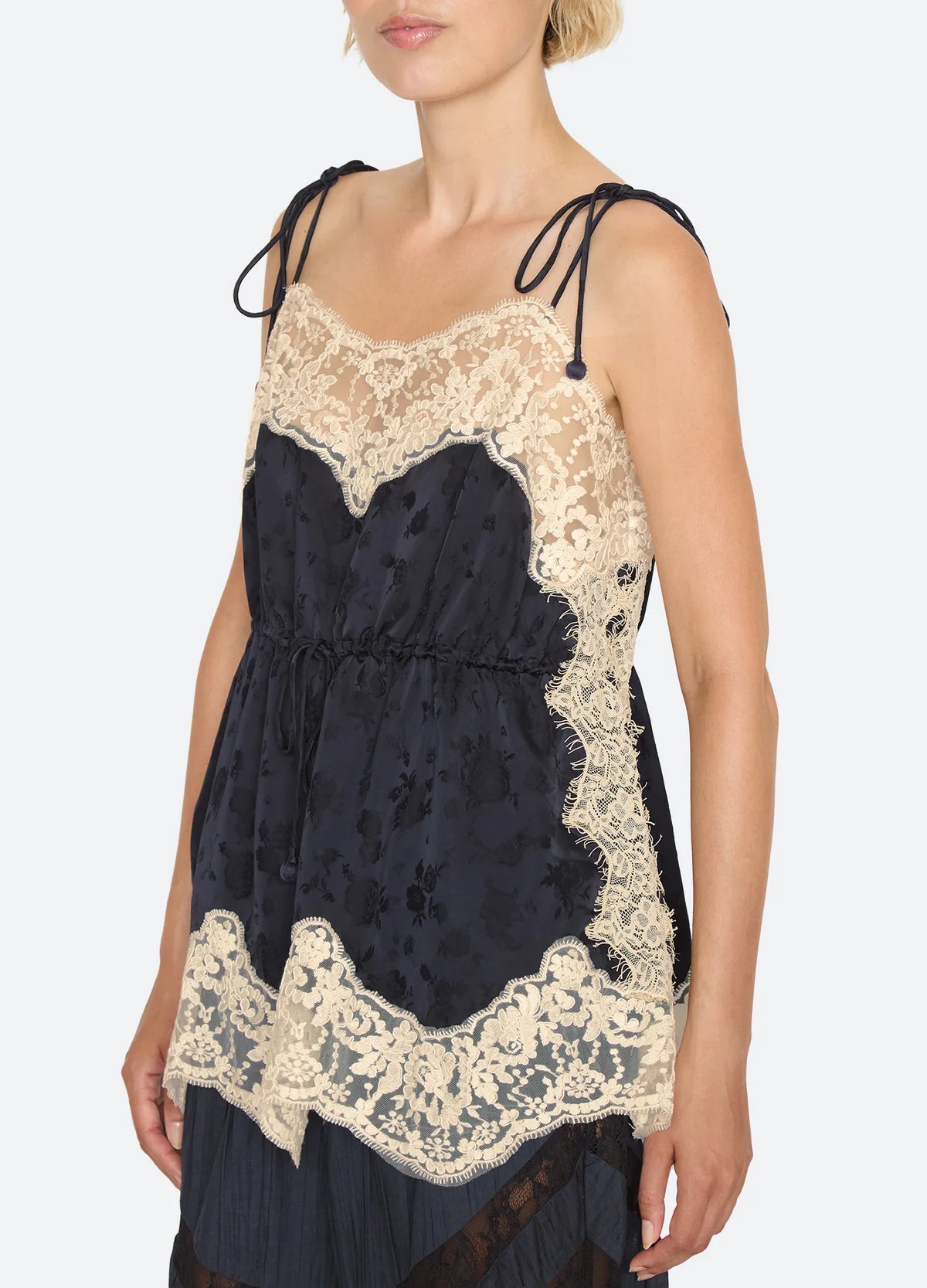 Shay Lace Tie Camisole NAVY