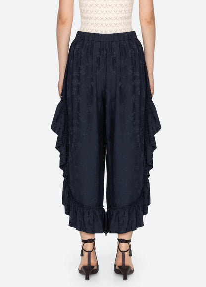Shay Lace Ruffle Pants NAVY