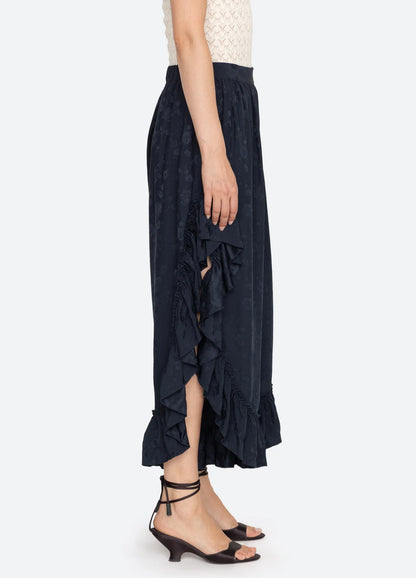 Shay Lace Ruffle Pants NAVY