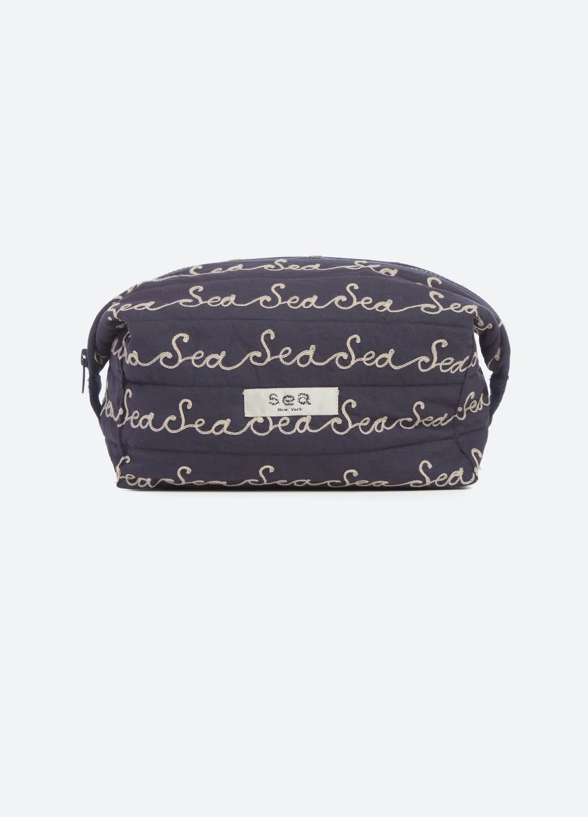 Vita Embroidered Cosmetic Bag NAVY
