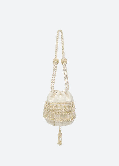 Carlotta Embroidered Pouch CREAM