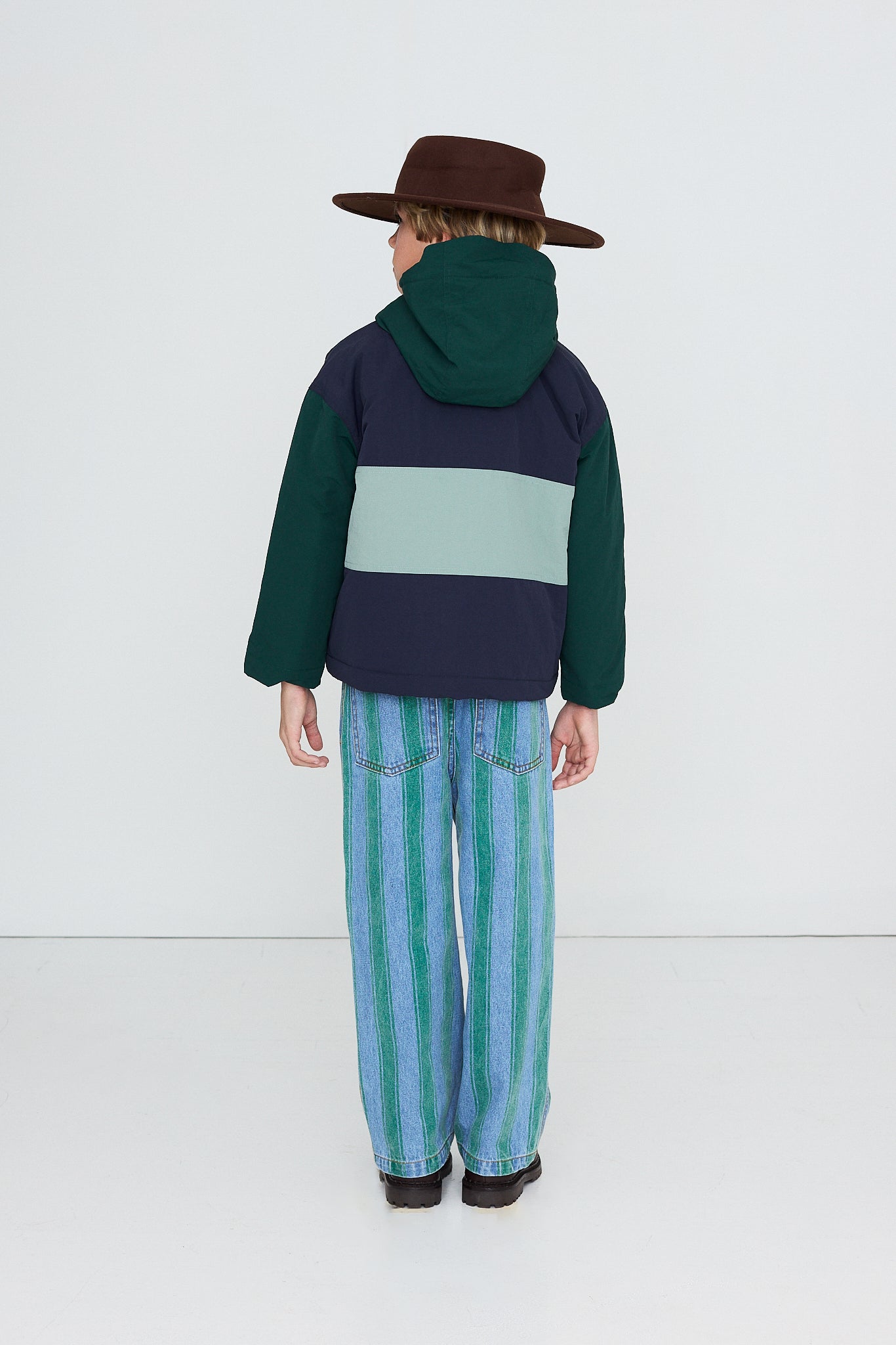 Color Block Woven Jacket LIGHT NAVY