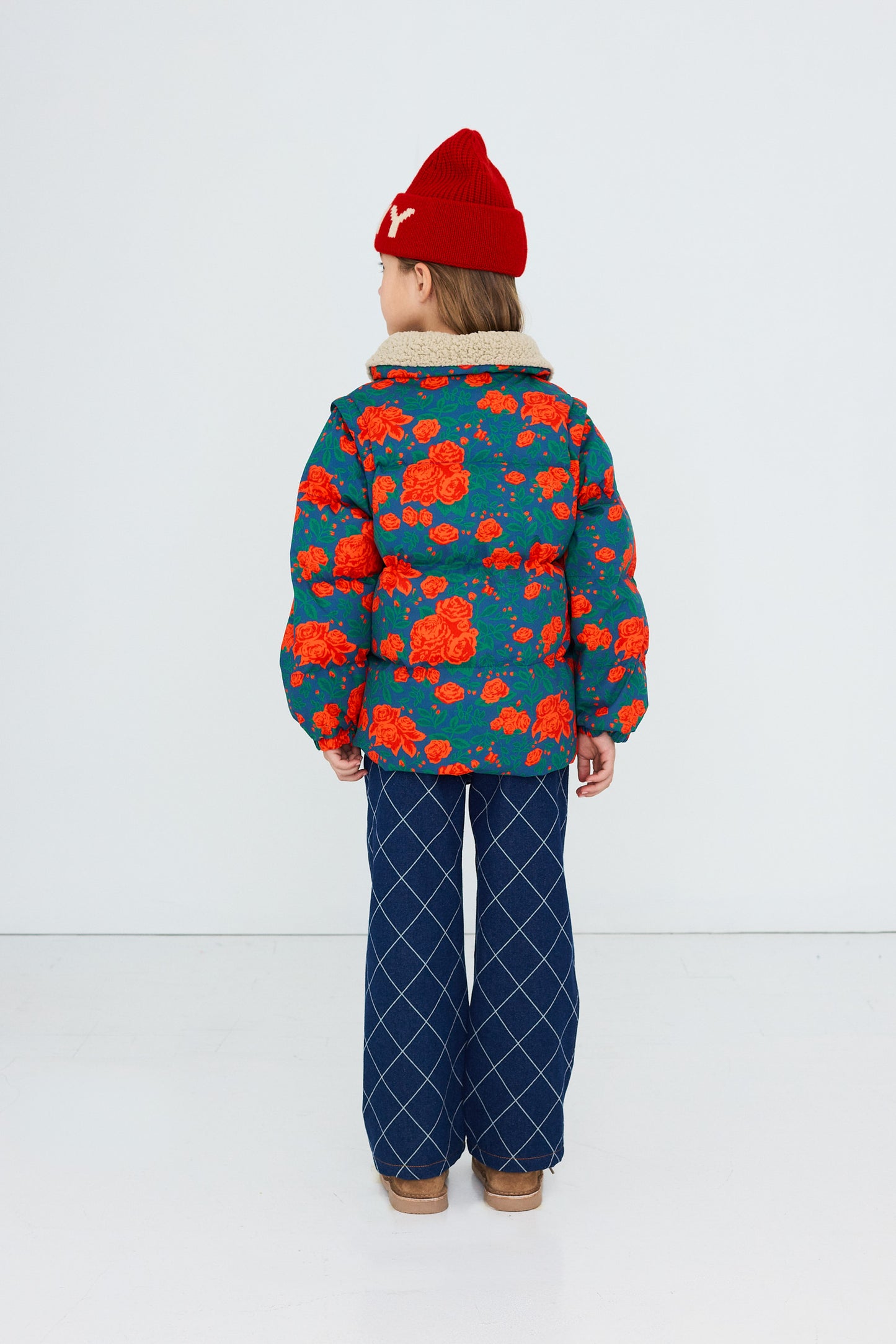 Roses Short Padded Jacket