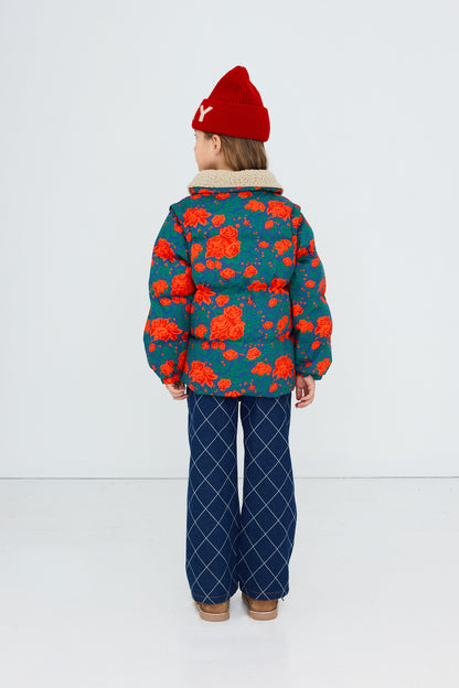 Roses Short Padded Jacket LIGHT NAVY