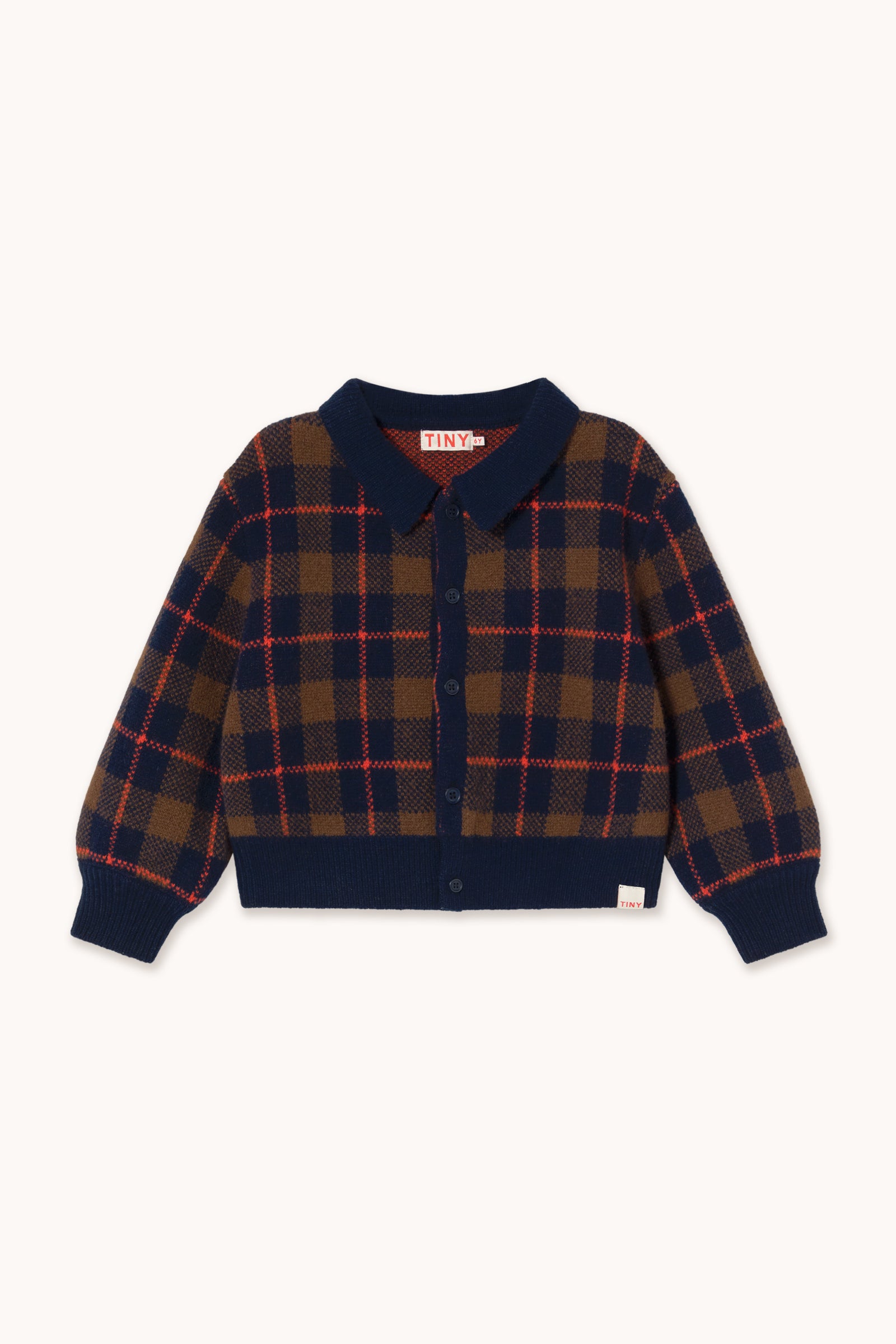 Check Cardigan LIGHT NAVY