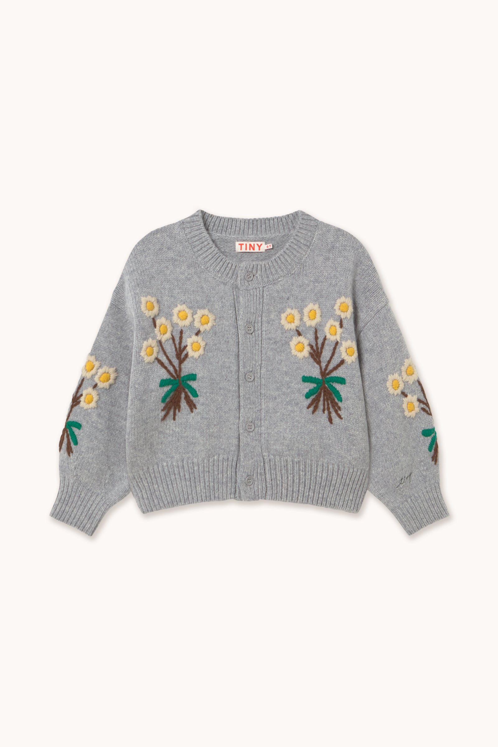 Flowers Cardigan GREY MELANGE
