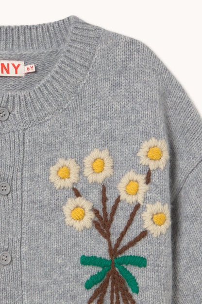 Flowers Cardigan GREY MELANGE