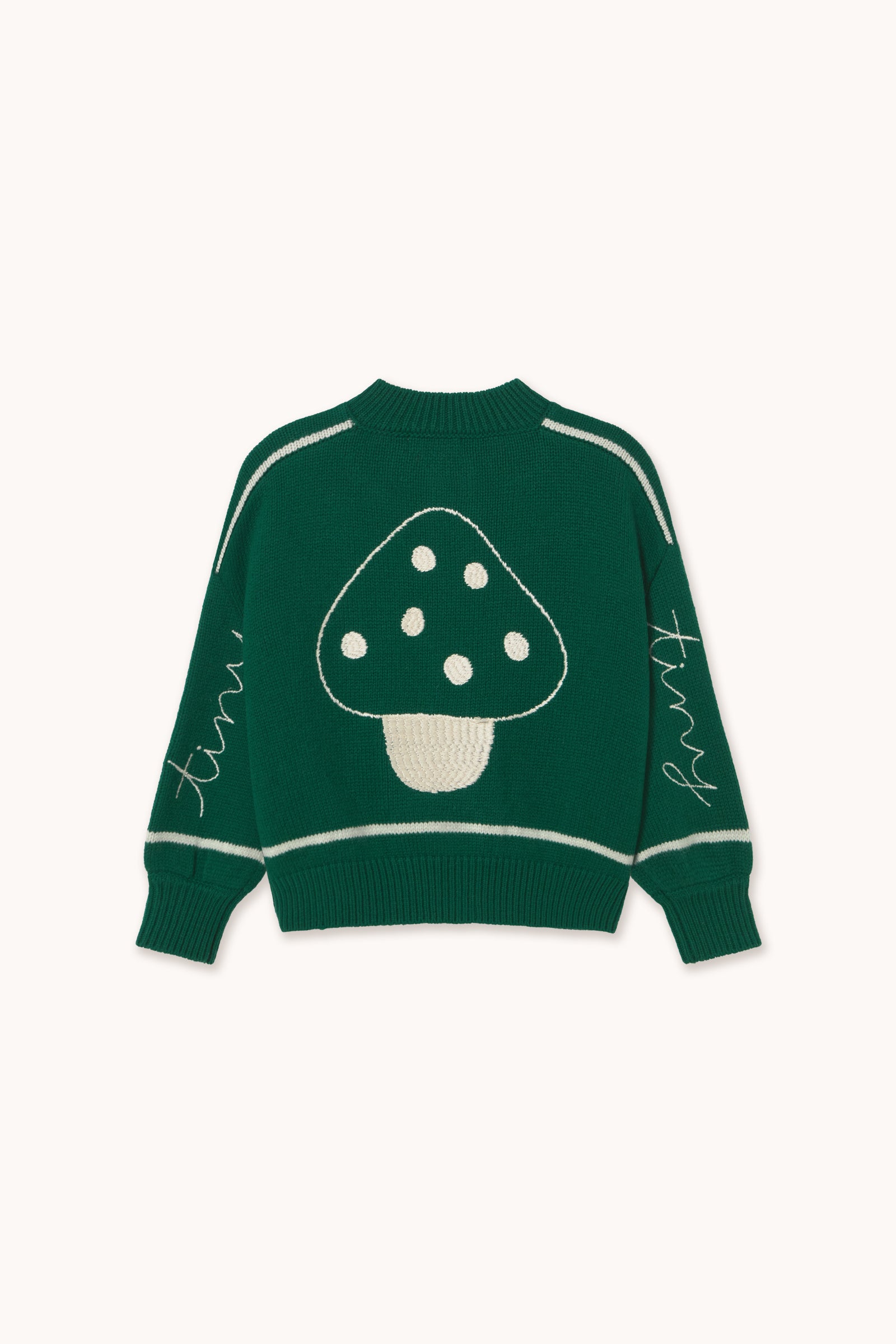 Geese Embroidery Cardigan DARK GREEN