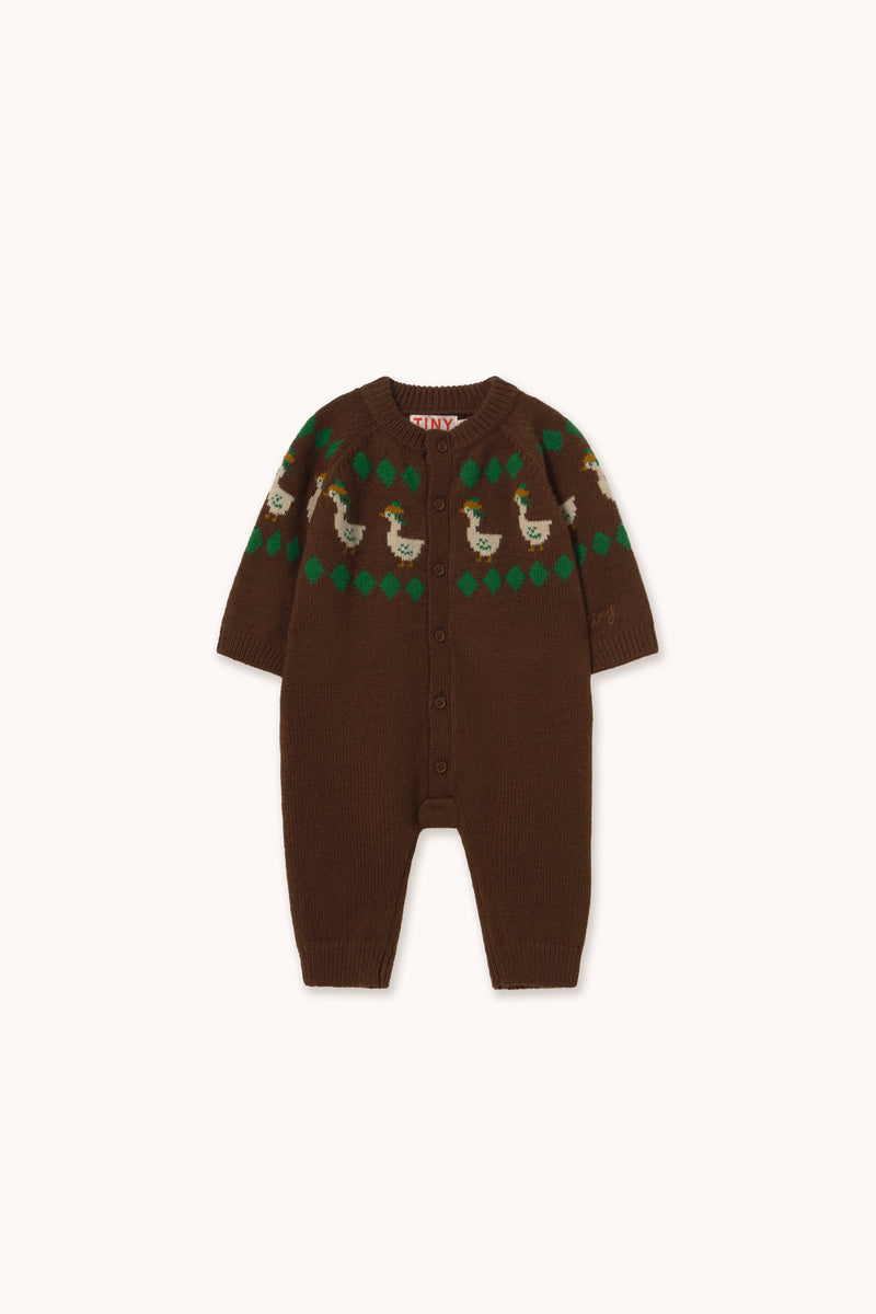 Traje de baño de una pieza de los gansos verdes
