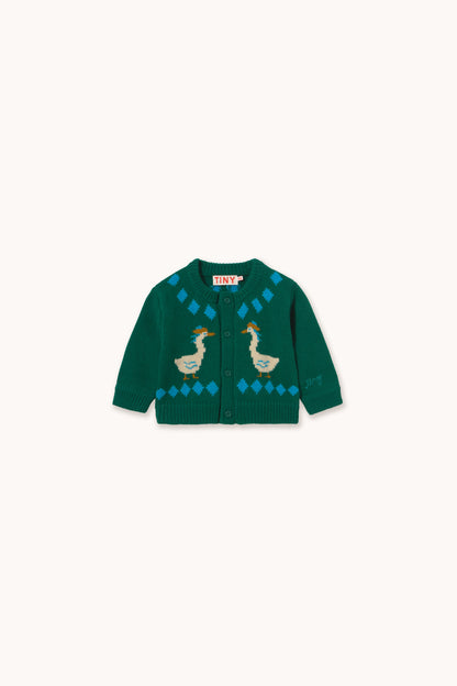 Vanilla Geese Baby Cardigan DARK GREEN