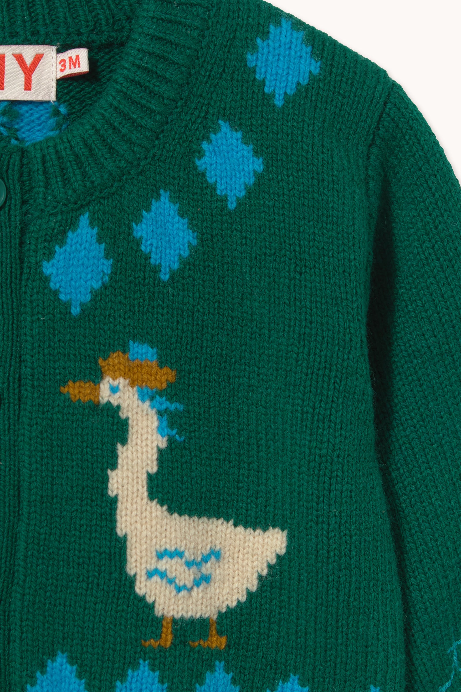 Vanilla Geese Baby Cardigan DARK GREEN