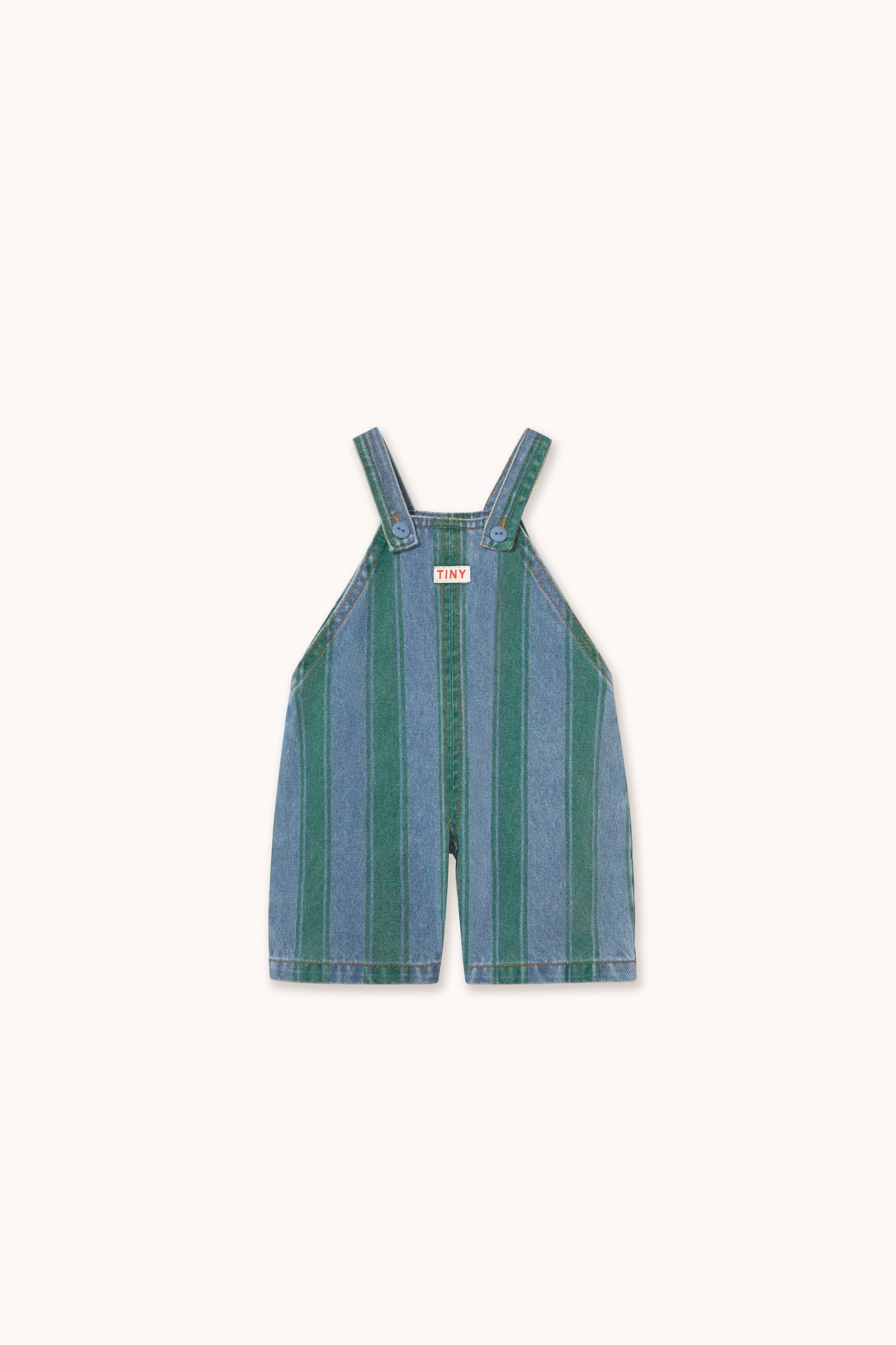 Retro Stripes Baby Denim Dungaree DENIM MEDIUM WASH