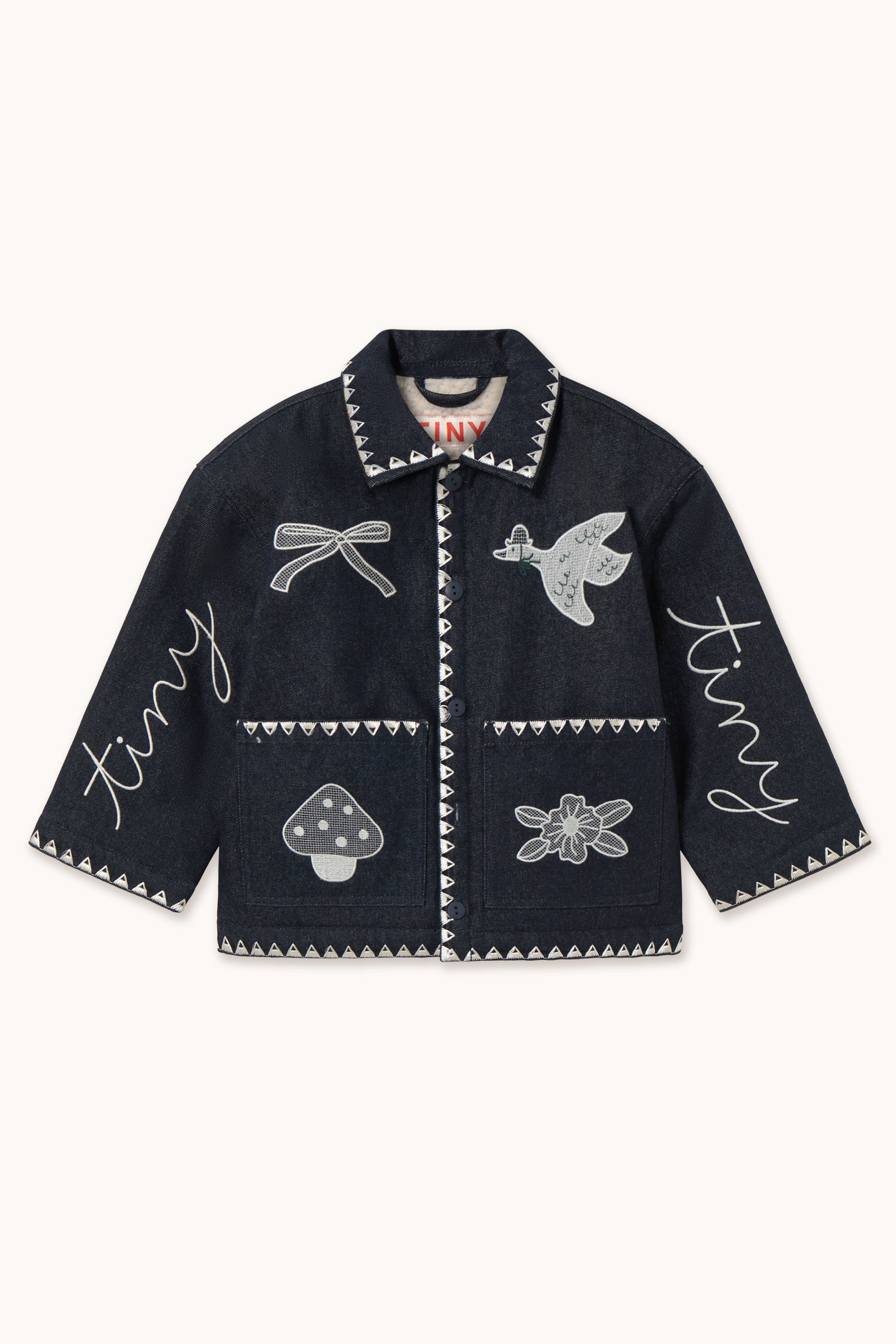 Tiny Bow Jacket DENIM DARK WASH