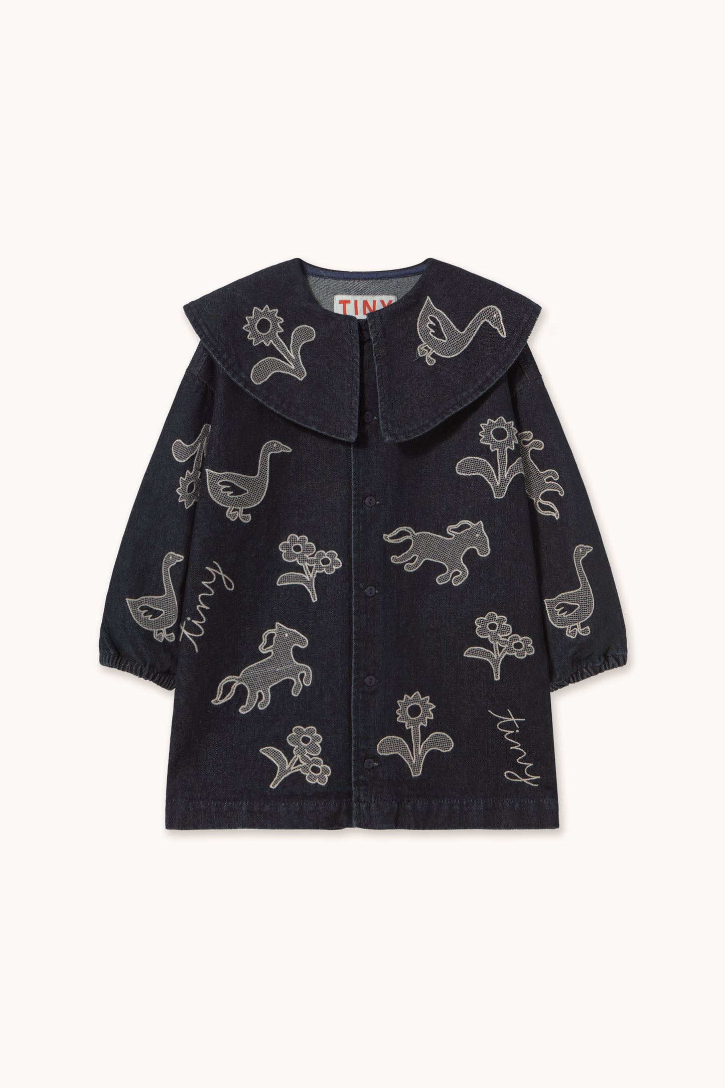 Horses & Flowers Denim Dress