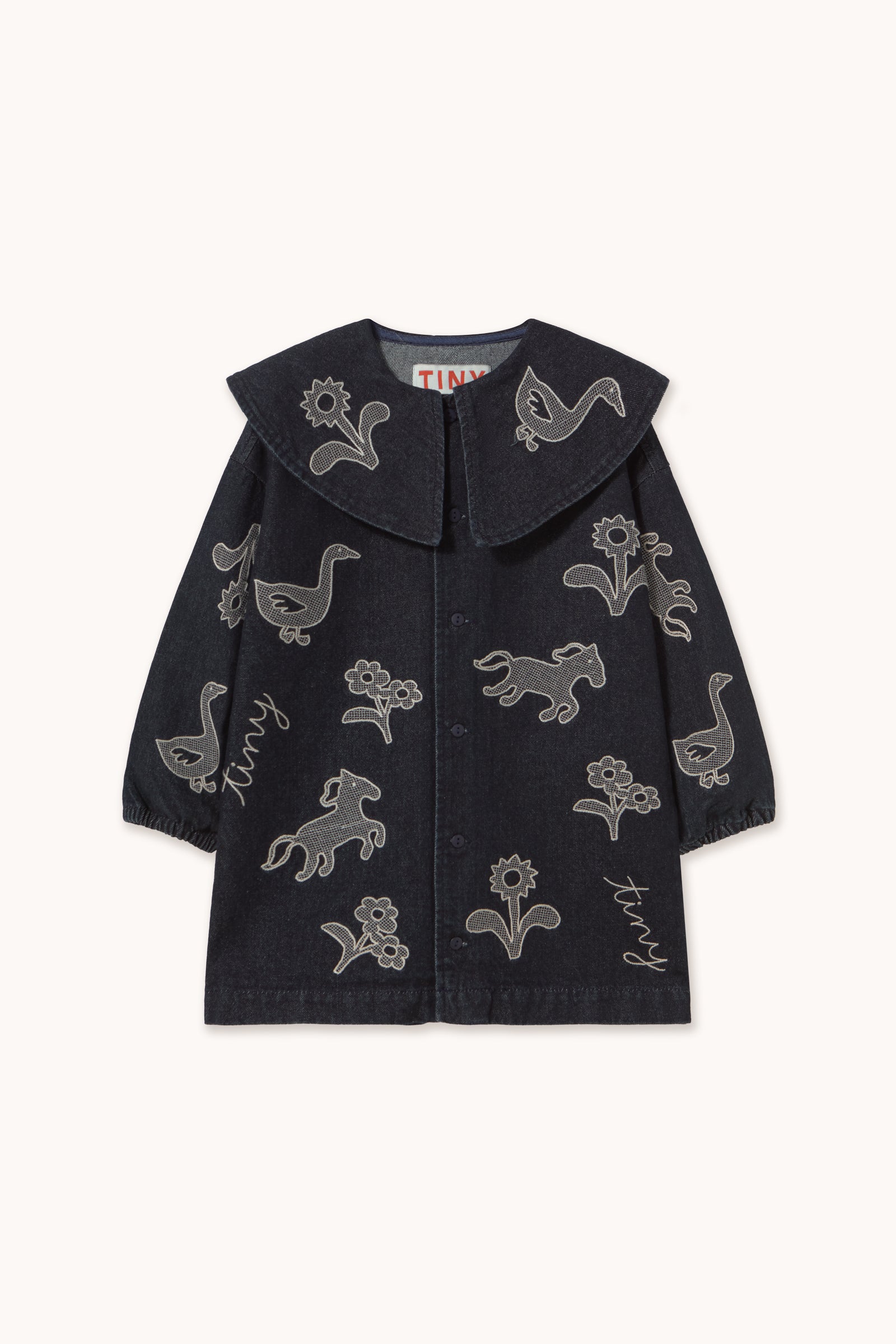 Horses &amp; Flowers Denim Dress DENIM DARK WASH