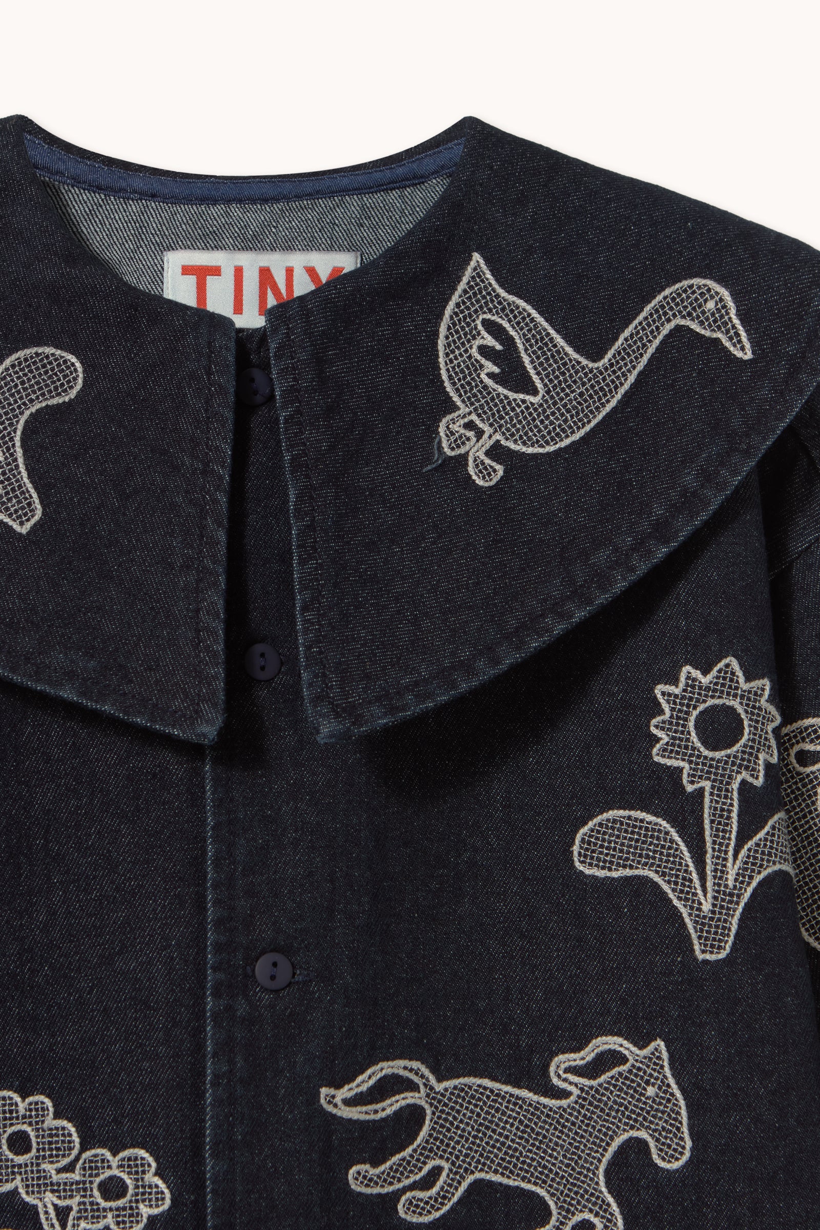 Horses &amp; Flowers Denim Dress DENIM DARK WASH