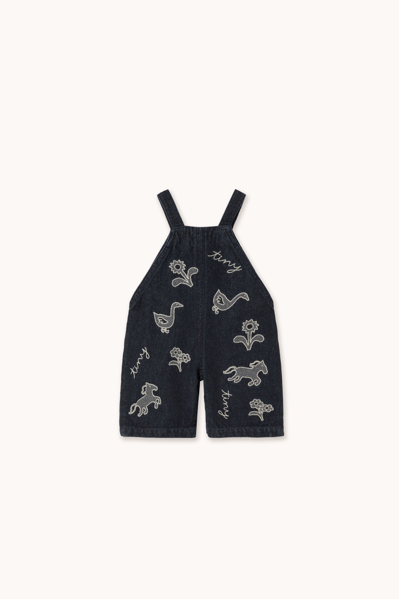 Horses &amp; Flowers Dungaree Baby DENIM DARK WASH