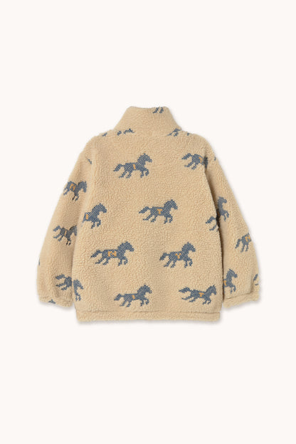Horses Sherpa Sweatshirt VANILLA