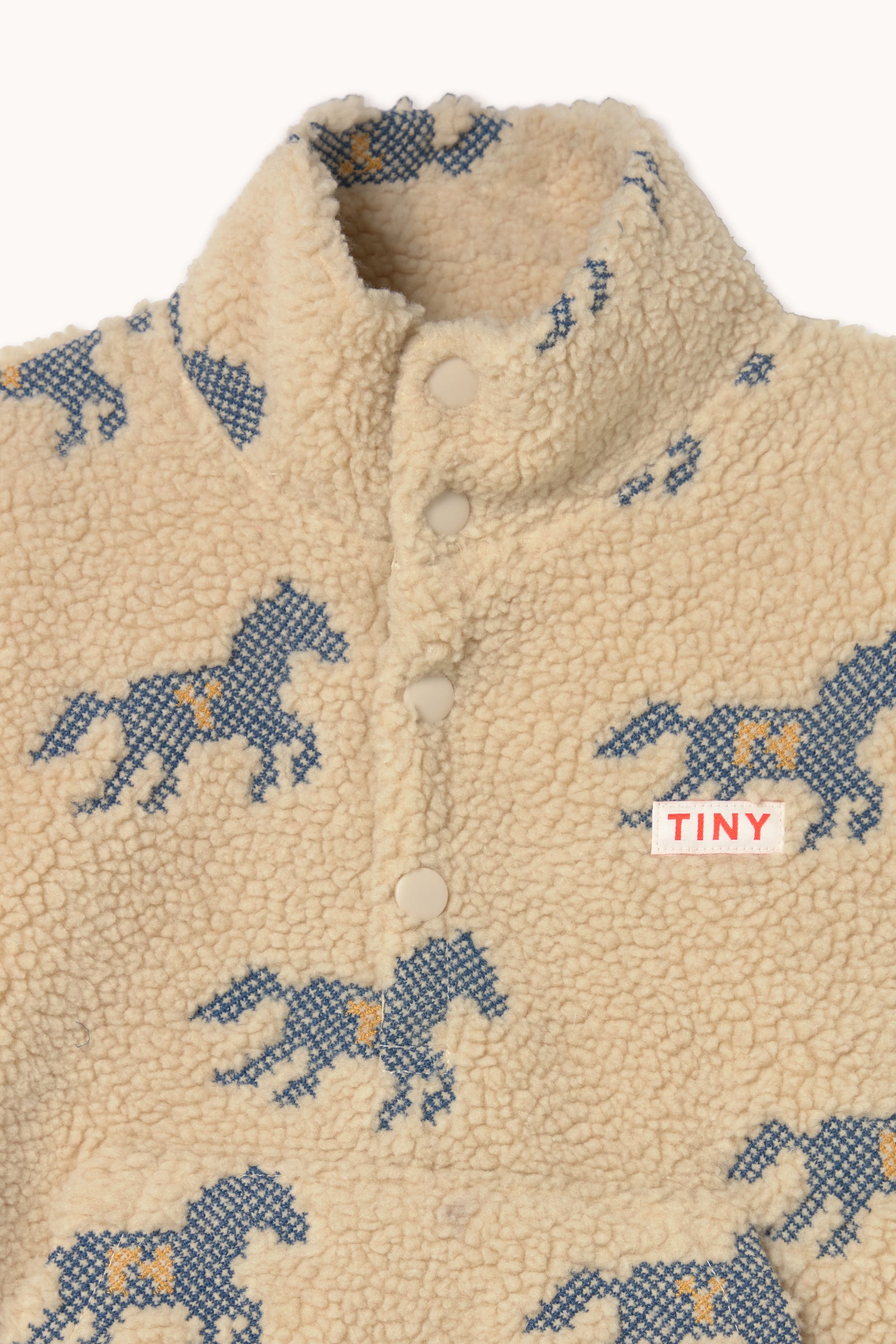 Horses Sherpa Sweatshirt VANILLA