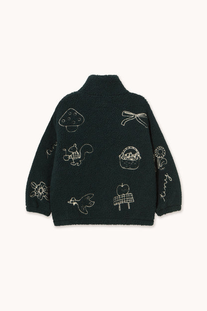 Tiny Apples Sherpa Jacket INK BLUE