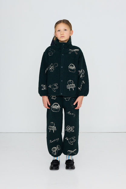 Tiny Apples Sherpa Jacket INK BLUE