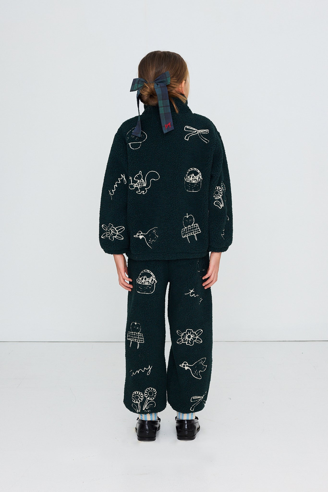 Tiny Apples Sherpa Jacket INK BLUE