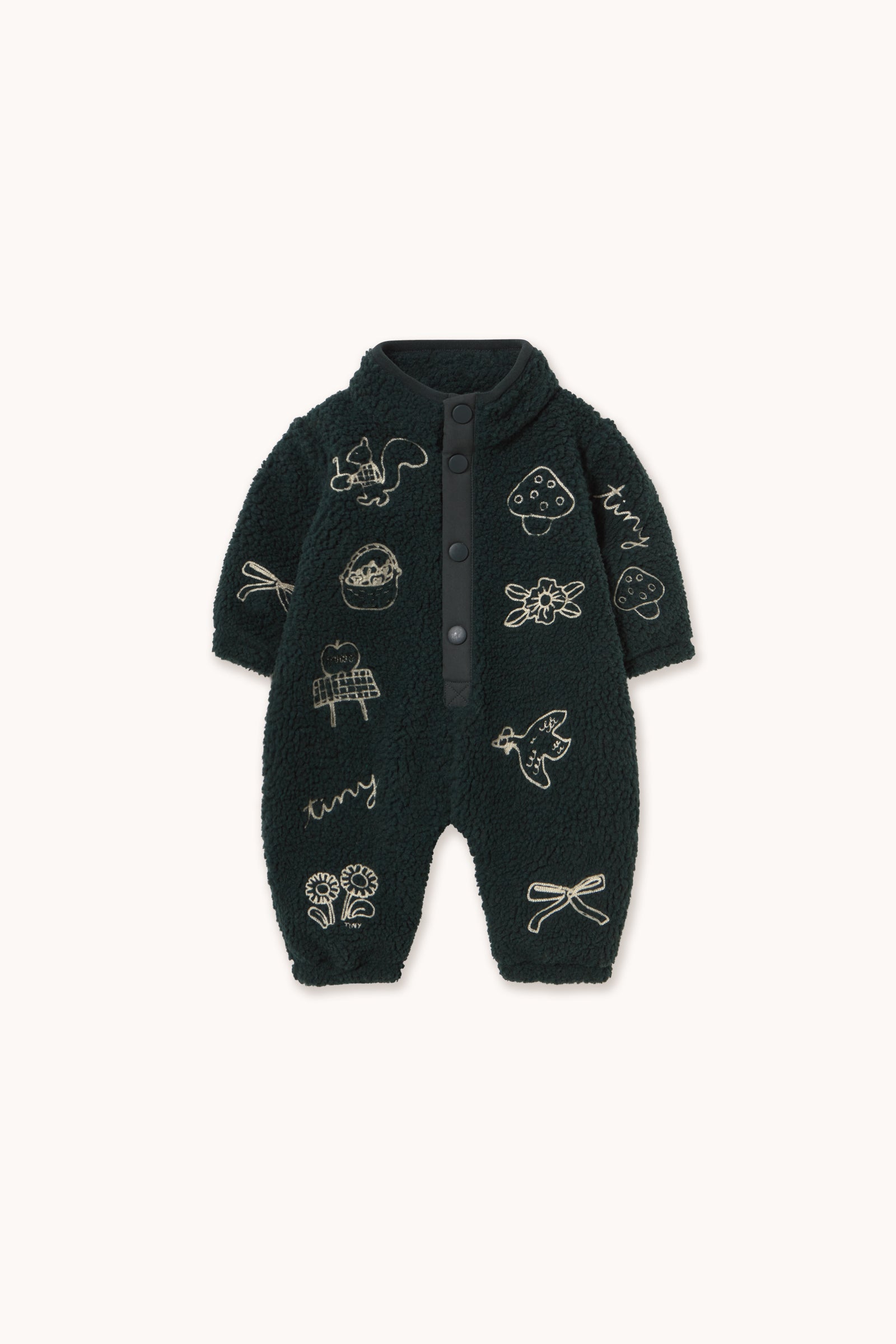 Tiny Apples Sherpa One-Piece INK BLUE