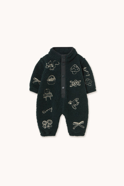 Tiny Apples Sherpa One-Piece INK BLUE
