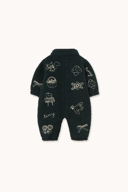 Tiny Apples Sherpa One-Piece INK BLUE