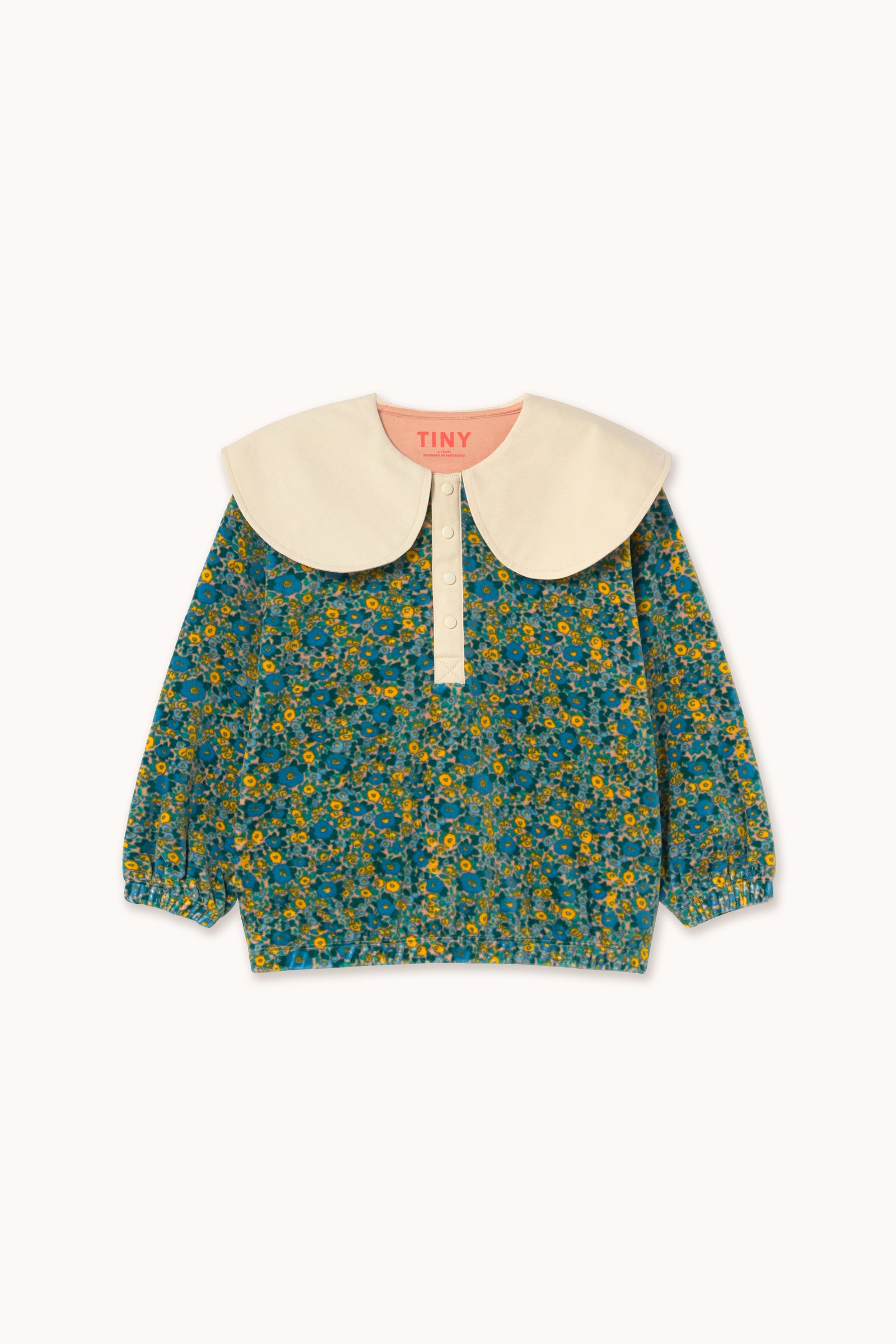 Flower Pattern Sweatshirt DARK NUDE