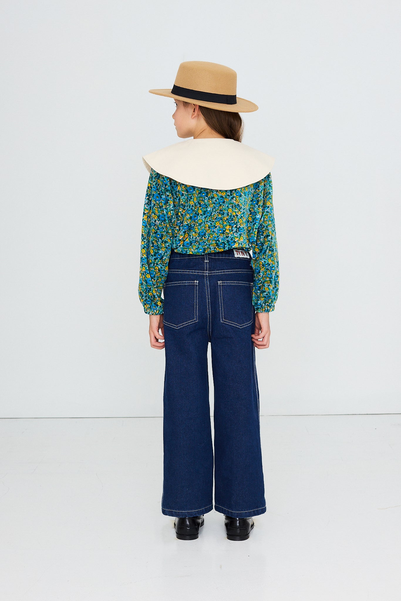Flower Pattern Sweatshirt DARK NUDE