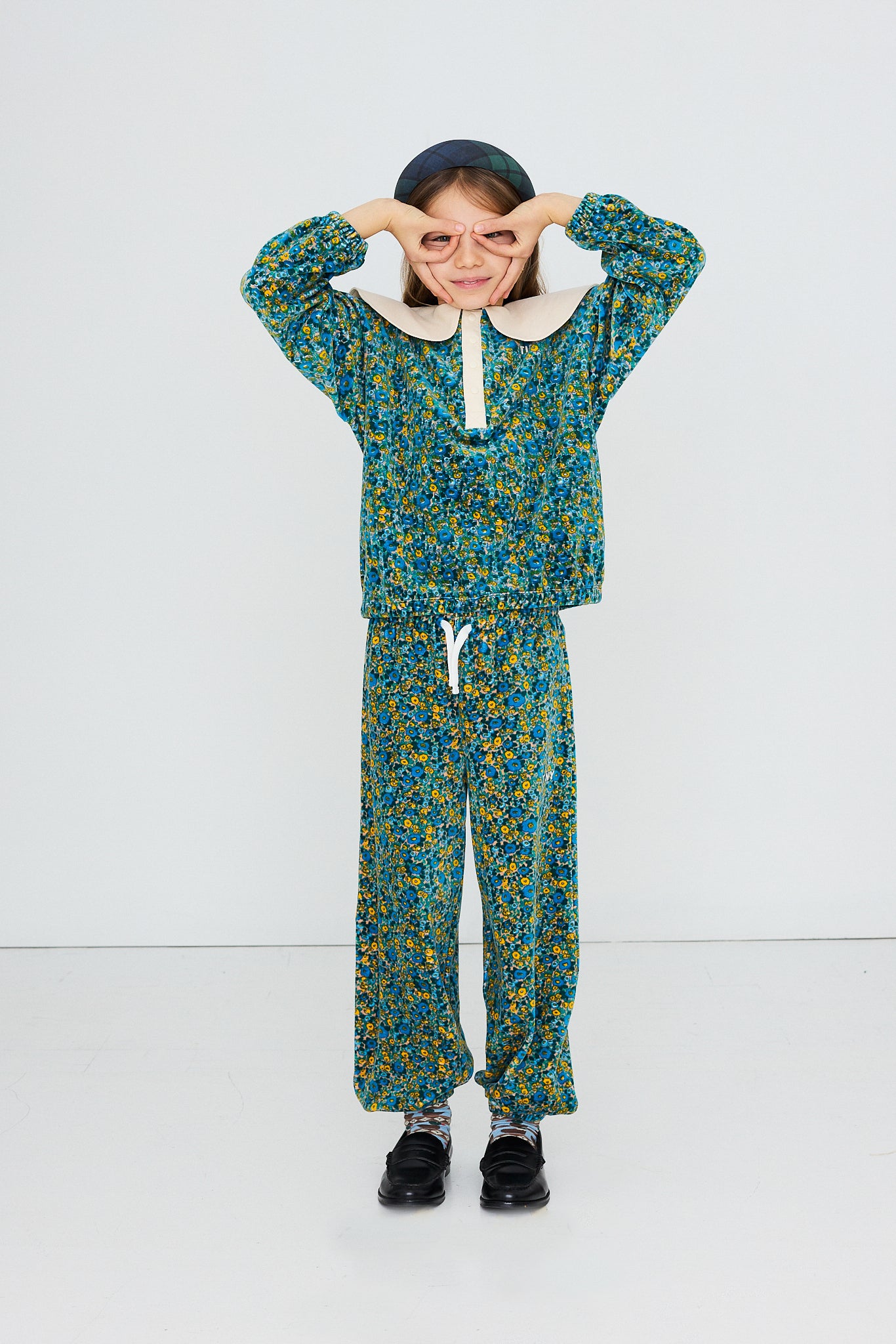 Flower Pattern Sweatpant DARK NUDE