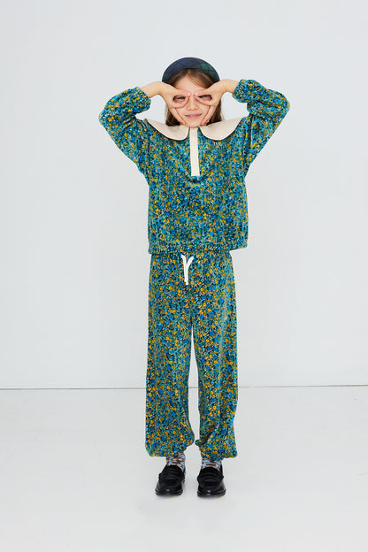 Flower Pattern Sweatpant DARK NUDE