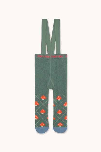 Mushrooms Baby Tights TEAL